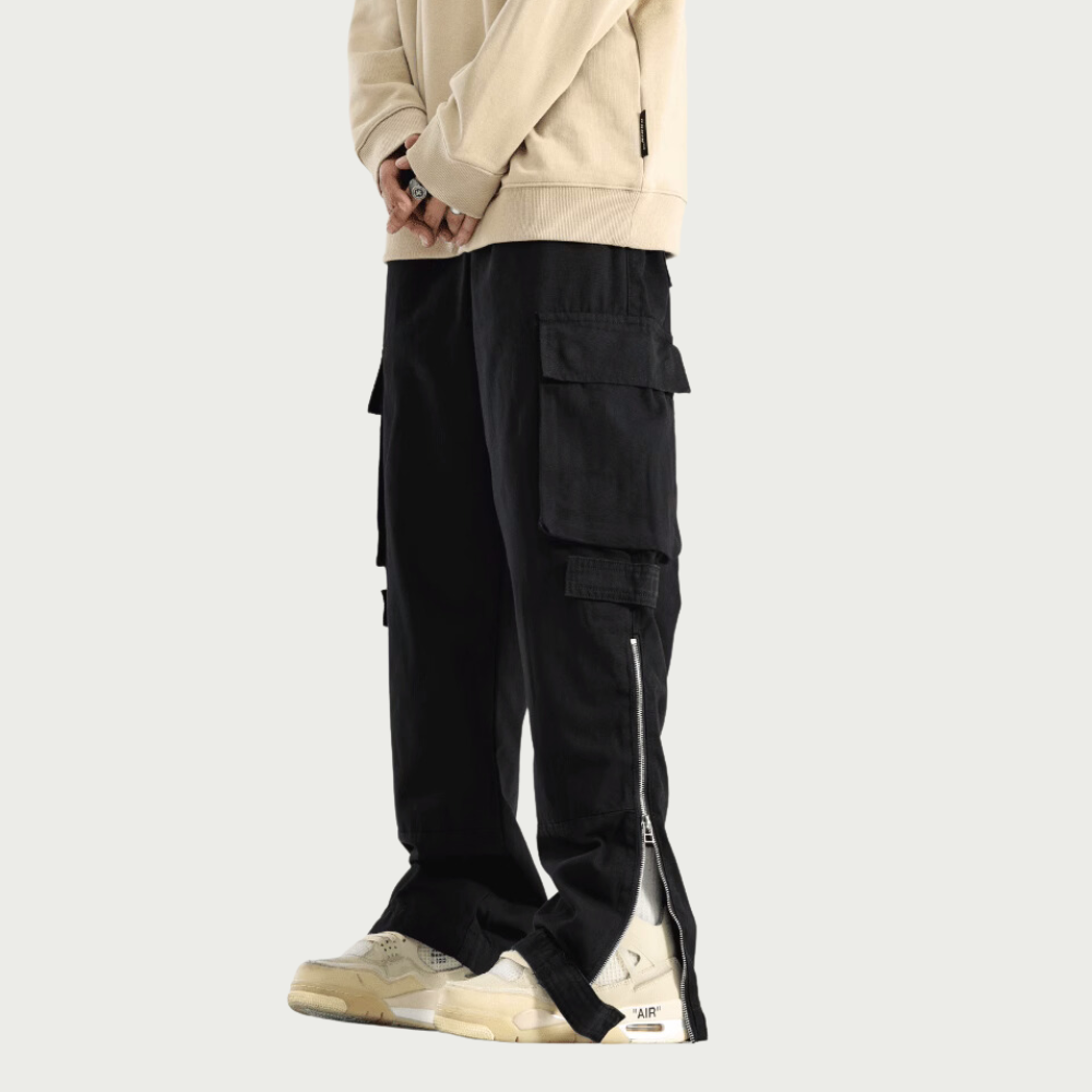 Casual Side Zip Cargo Pants
