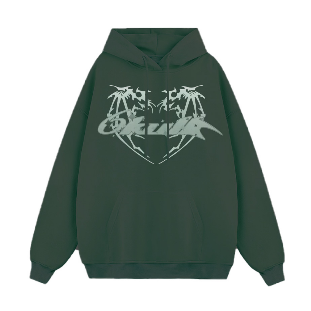 6Kull Dark Heart Wings Hoodie
