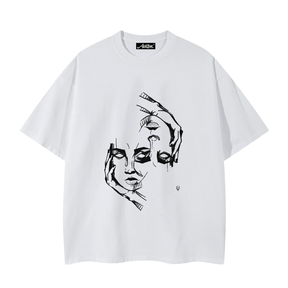 Reversible Face Print T-shirt