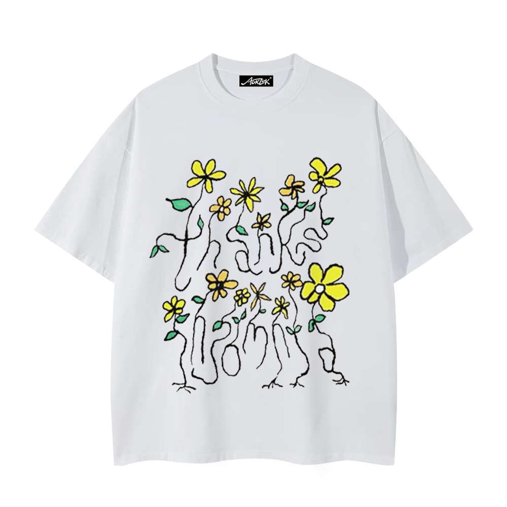 Graffiti Yellow Flowers T-Shirt