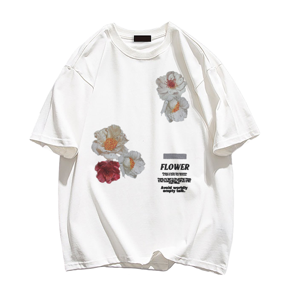 Realistic Flower Letters T-Shirt