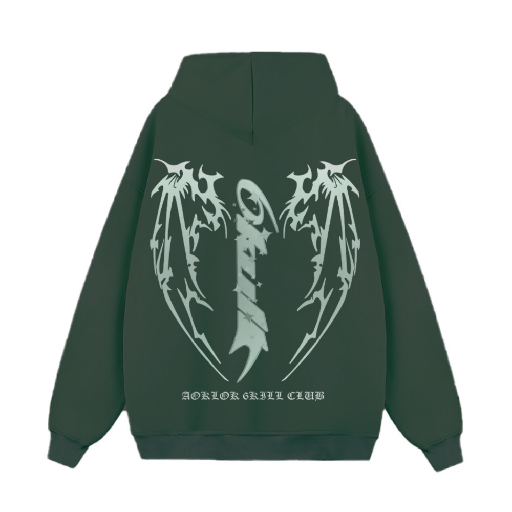 6Kull Dark Heart Wings Hoodie