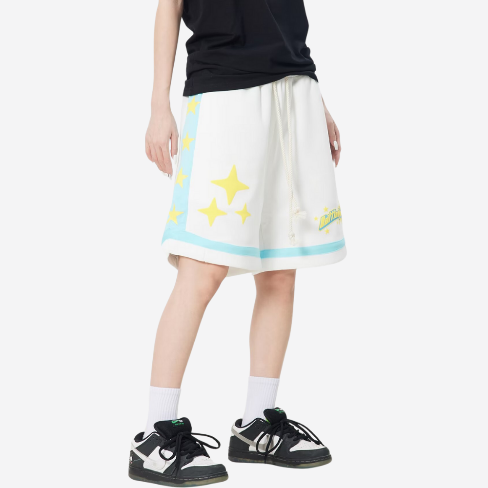 Urban Stars Graphic Basketball Cotton Shorts