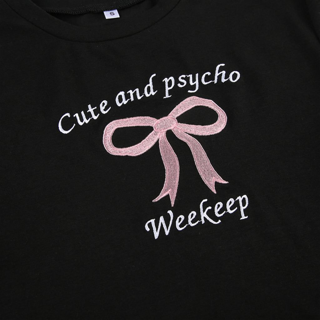 Women's Bow Embroidered T-Shirt