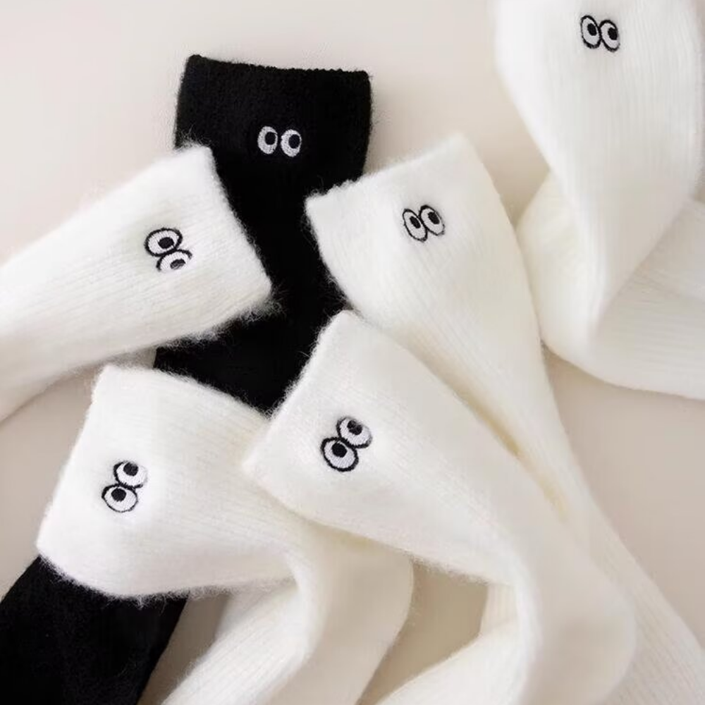 Fun Solid Color Eye Socks