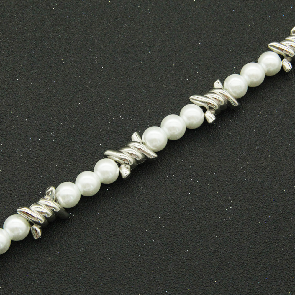 Punk Big Pearl Thorns Necklace