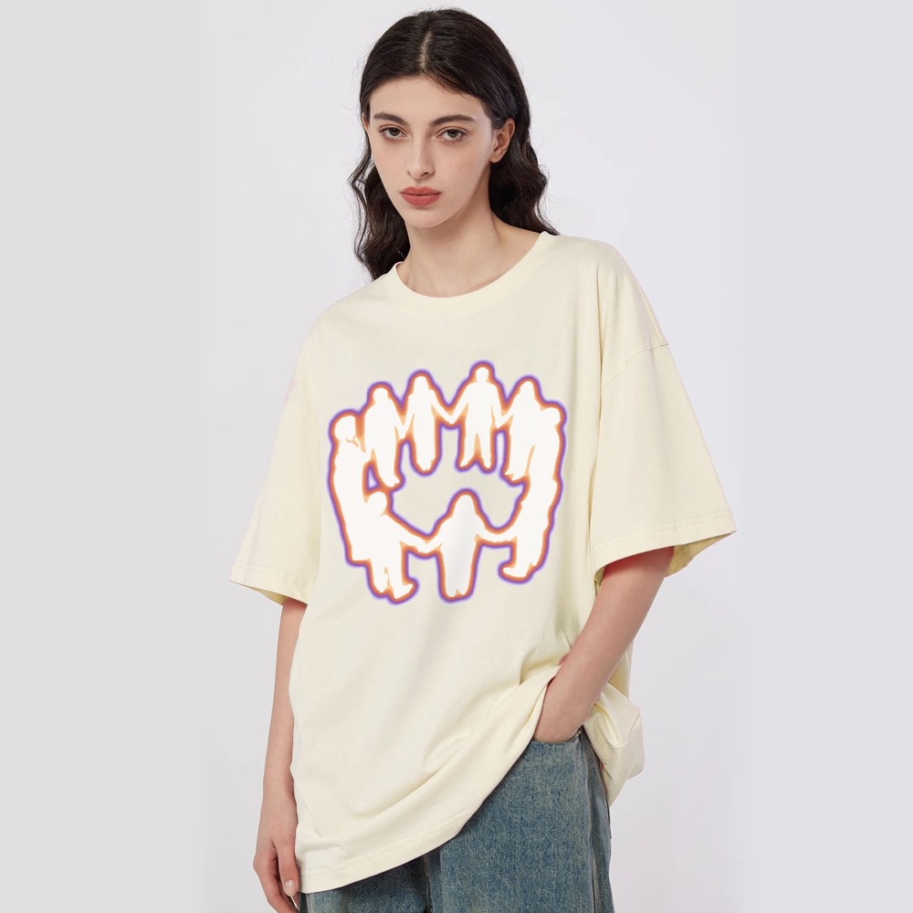 Circle Of Figures Holding Hands T-Shirt
