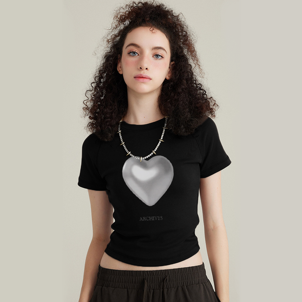 Women's Y2k Hot Girl Heart T-Shirt
