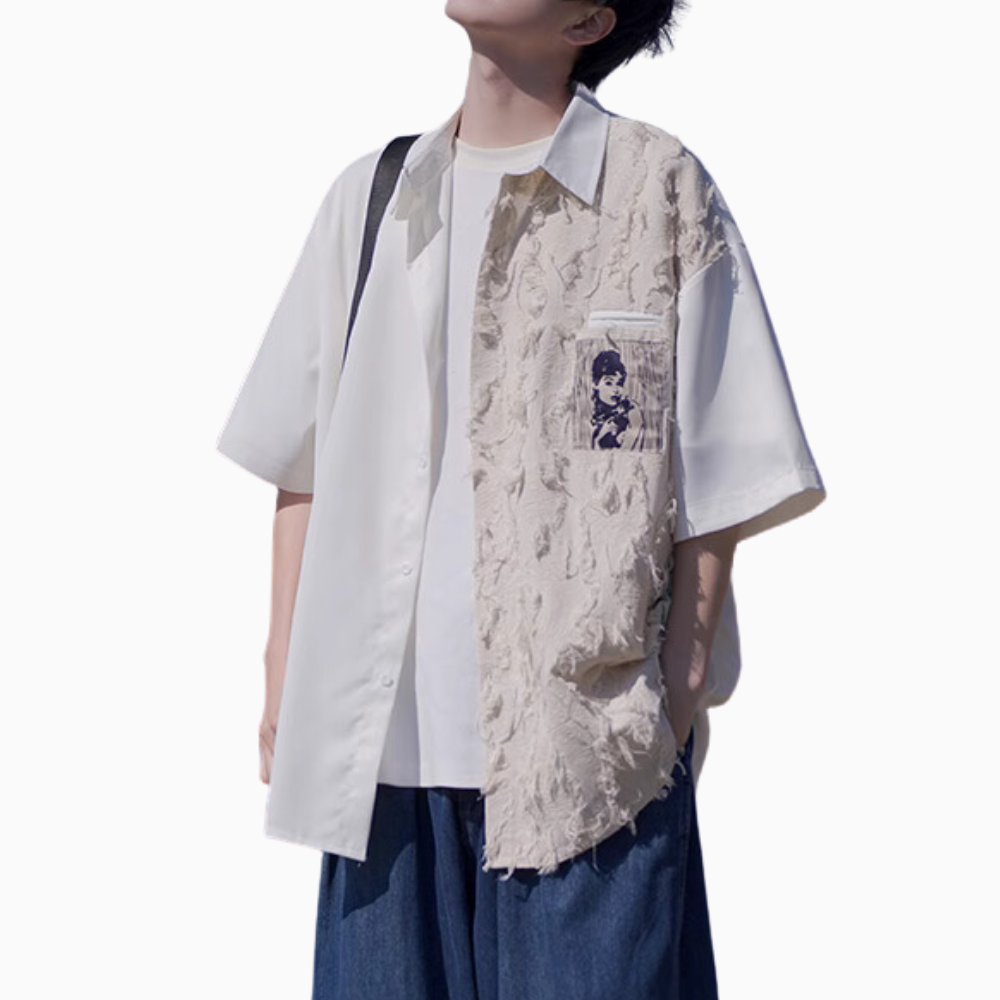American Beard Silk Patchwork Shirt