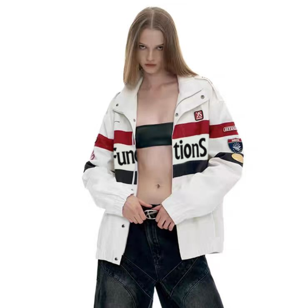 Street Biker Stand Collar Jacket
