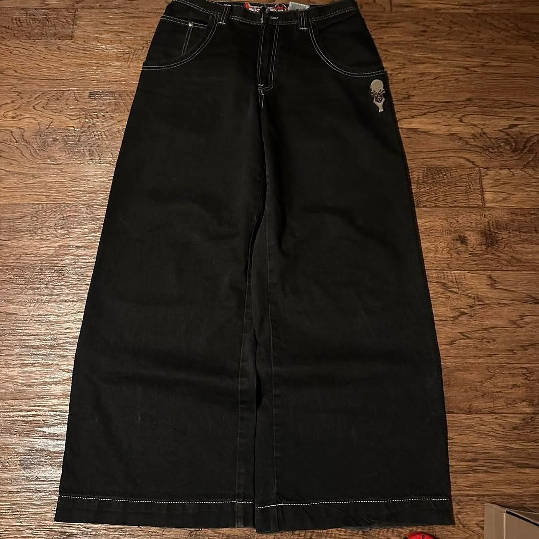 BAGGOUT Vintage Wash Loose Fit Triple Skulls Jeans