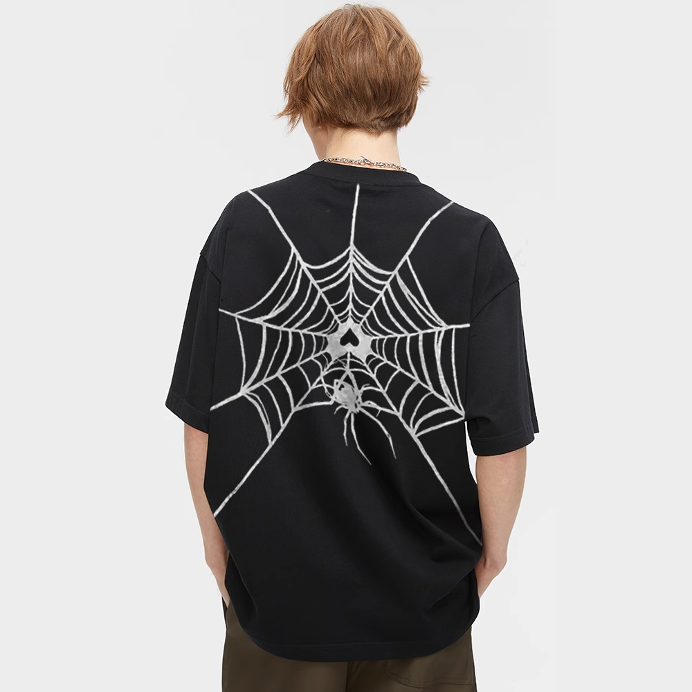 Street Love Spider Web Print T-shirt