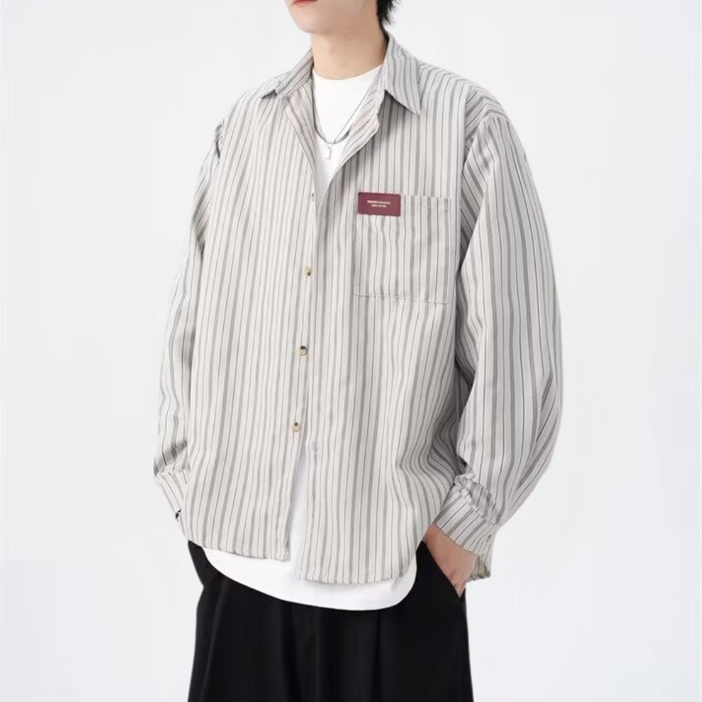 Japanese Retro Striped Shirt