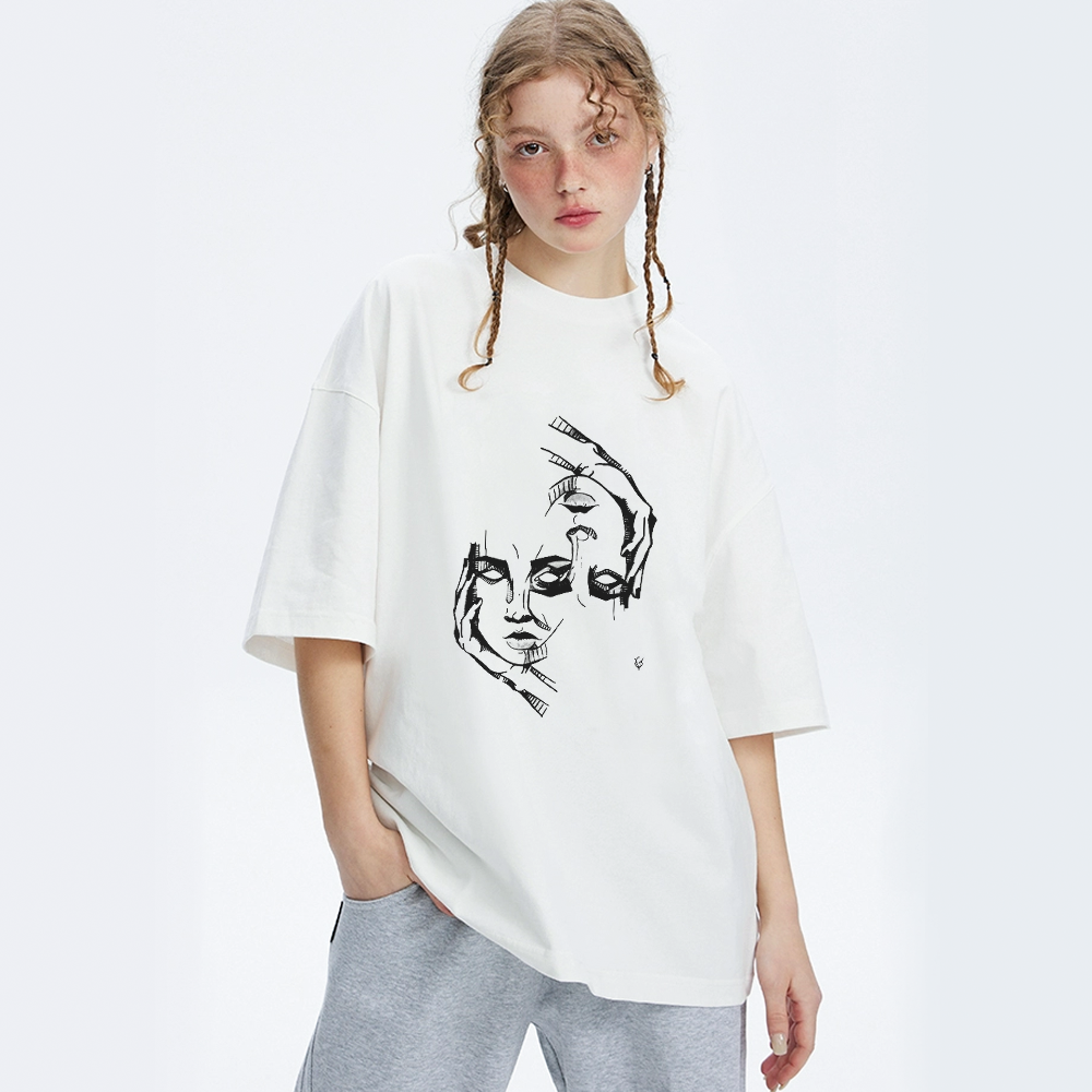 Reversible Face Print T-shirt