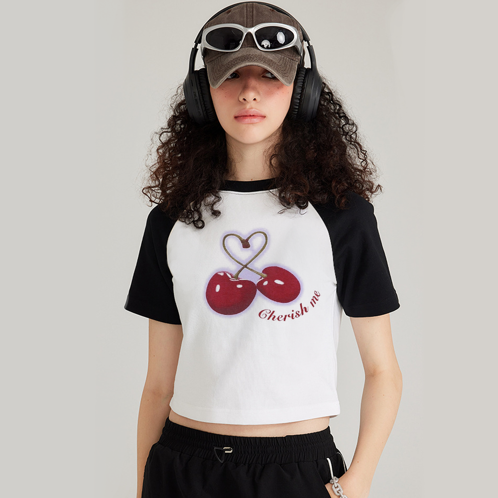 Women's Cherry Patchwork T-Shirt