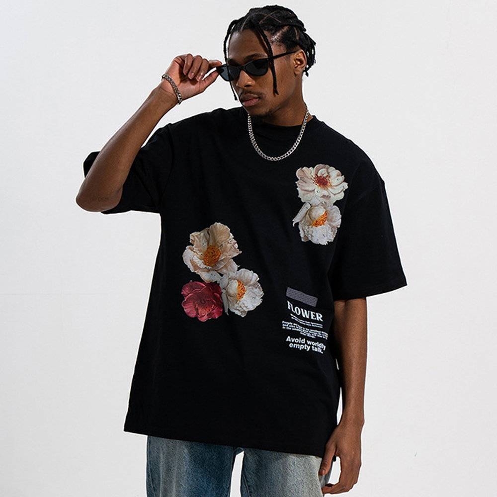 Realistic Flower Letters T-Shirt