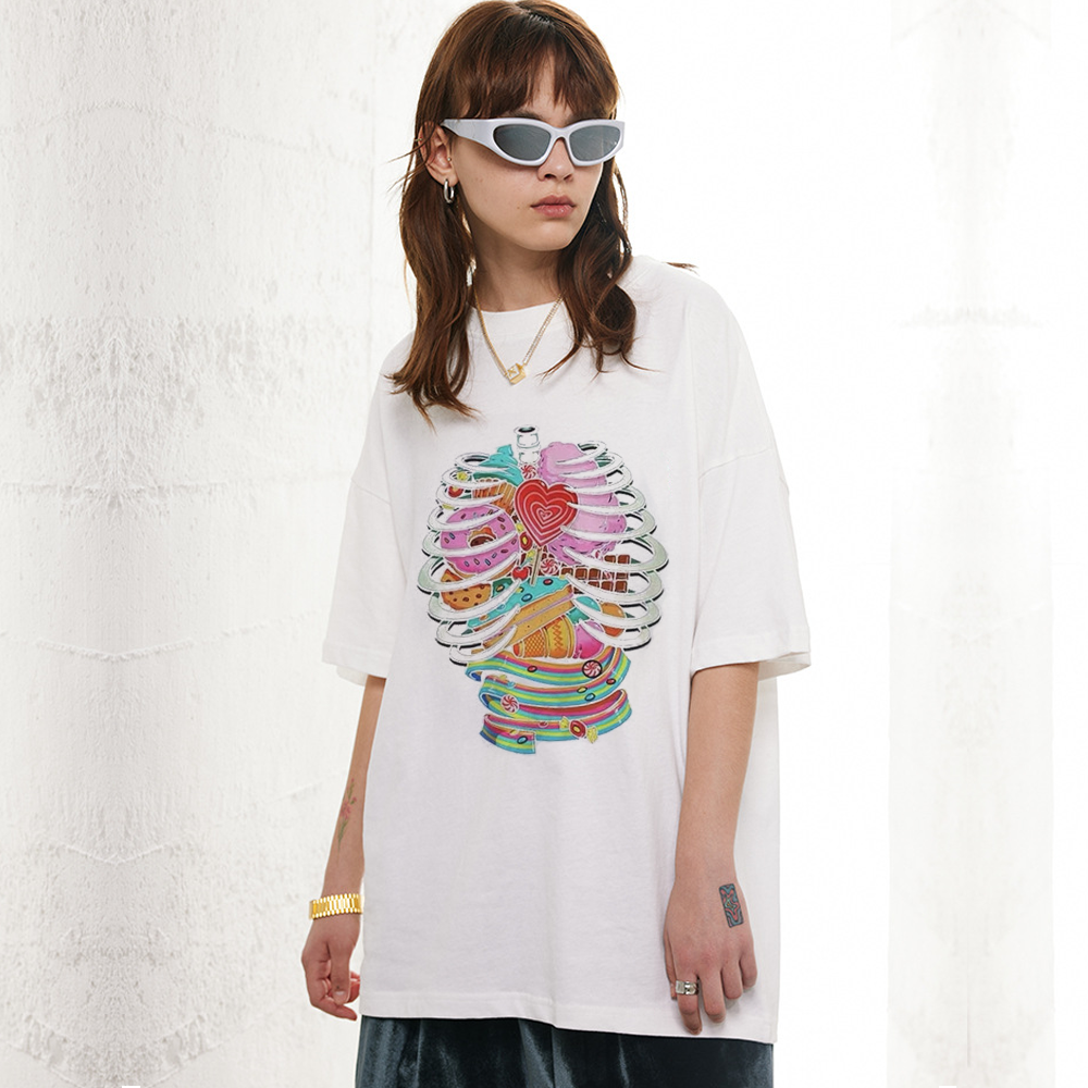 Skeleton Stuffed With Food T-Shirt