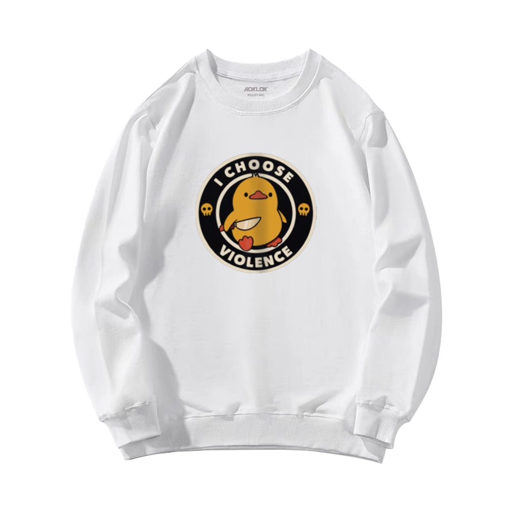 Duck With Knife  Sweatshirt