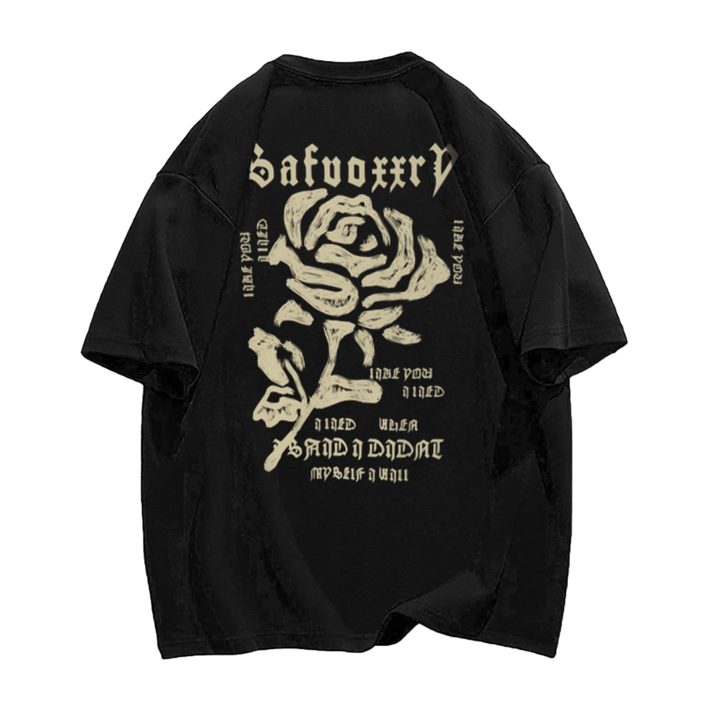Simple Rose Letters T-Shirt