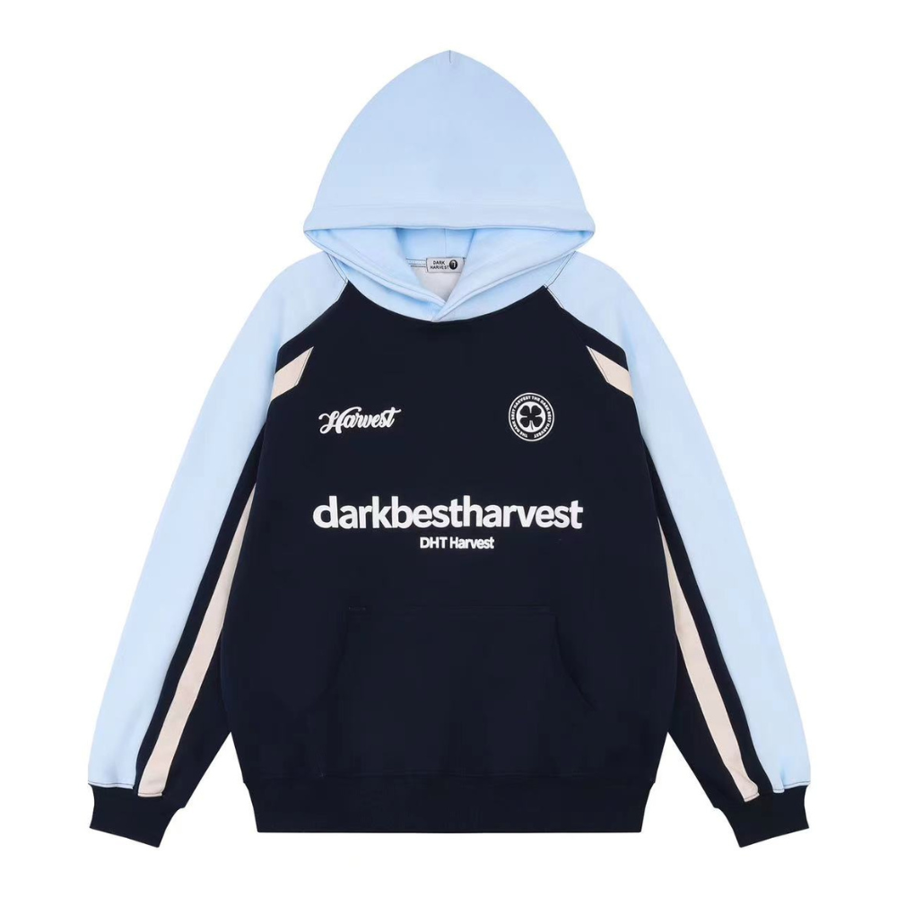 Sports Print Contrasting Colors Hoodie