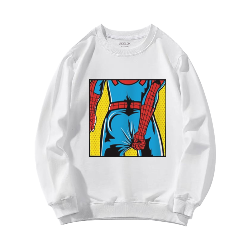 Spiderman Funny Back View Sweatshirt