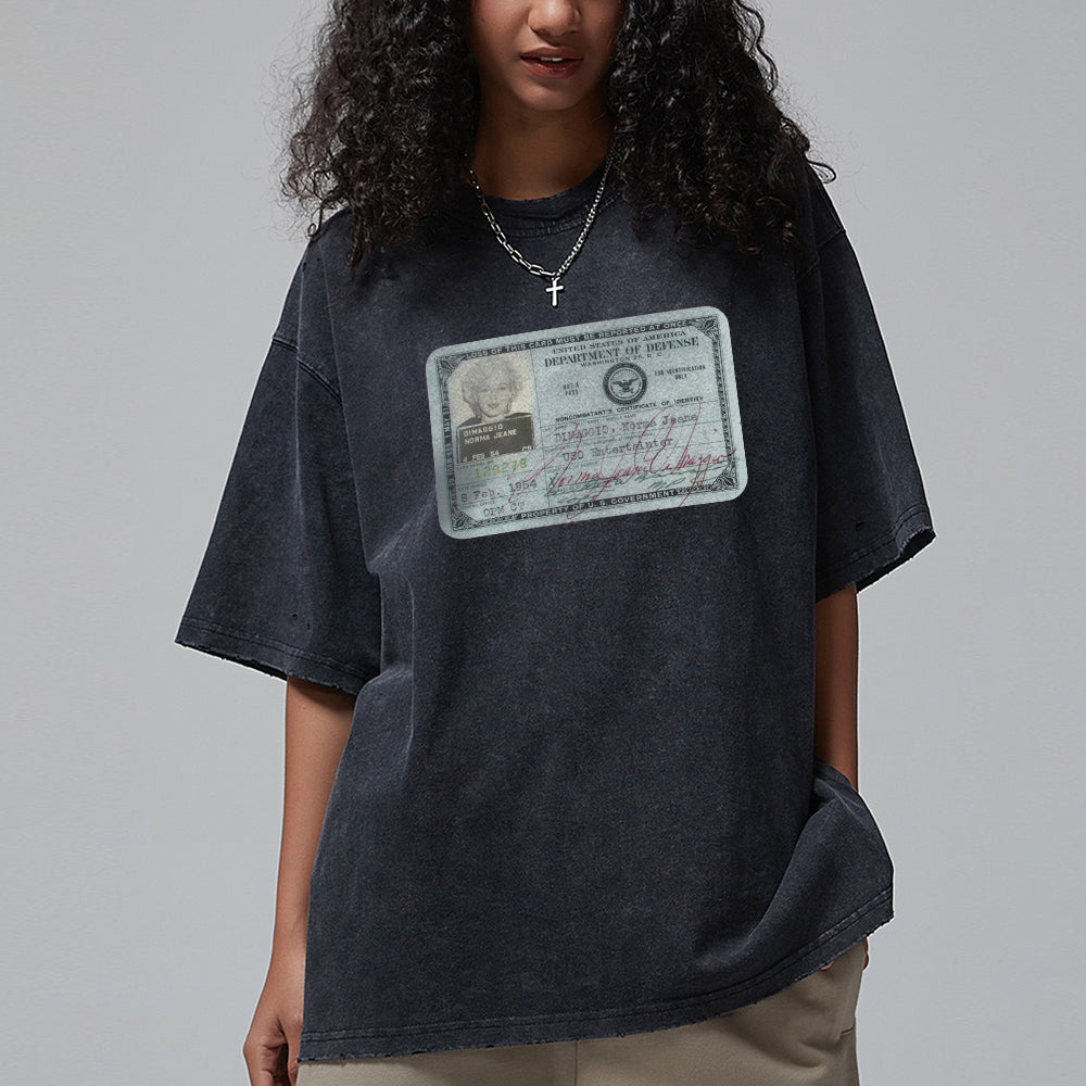 Vintage Washed Marilyn Monroe ID Graphic Tee