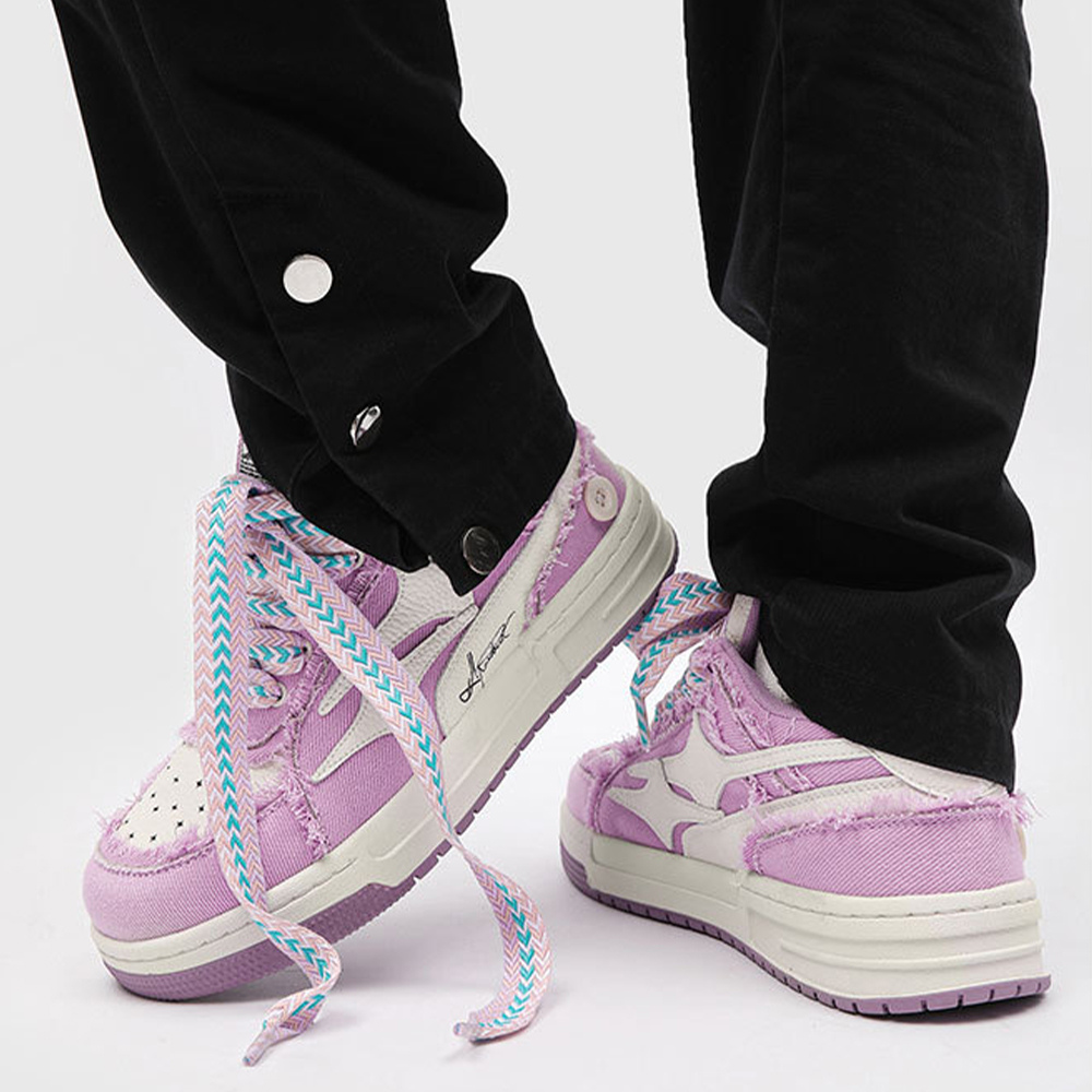 Cyber Envoy | High Street Purple Raw Edge Sneaker