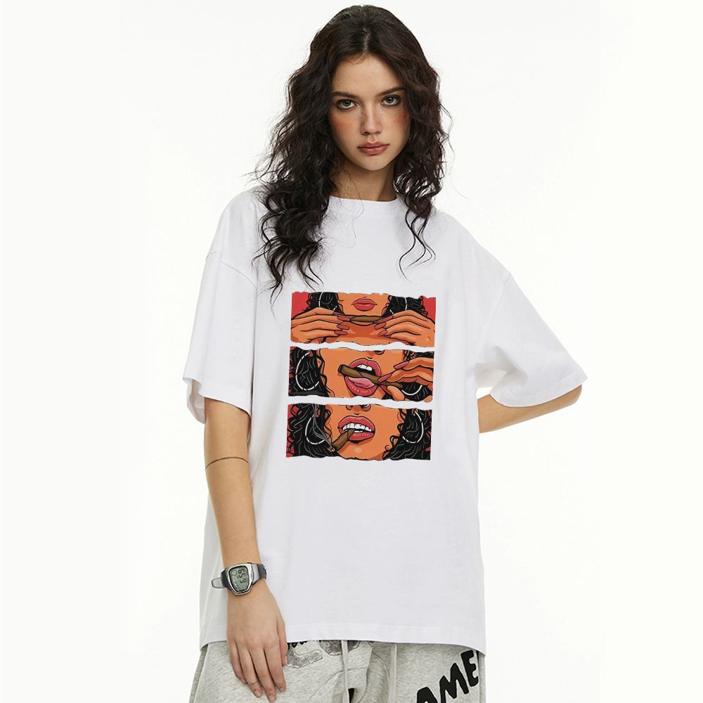 Woman Smoking Frame Animation T-Shirt