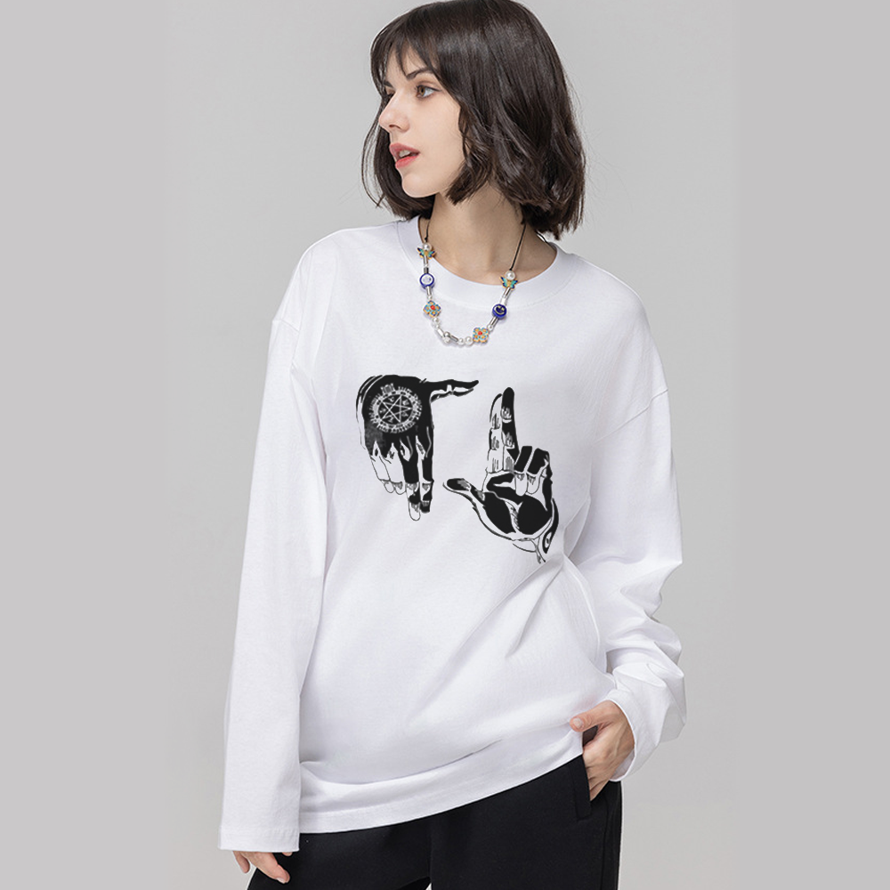 Hip Hop Gesture Long Sleeve Shirt