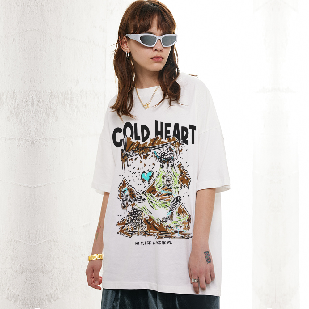 Men's Casual Cotton Skull Collection Graphic Print T-shirt