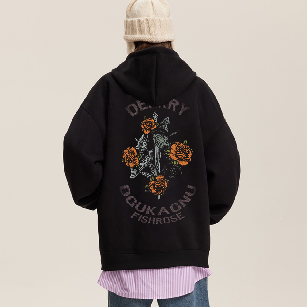Vintage Flower Graphic Hoodie
