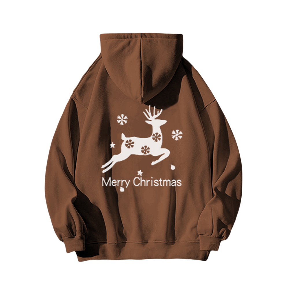Casual Snowflake Elk Hoodie