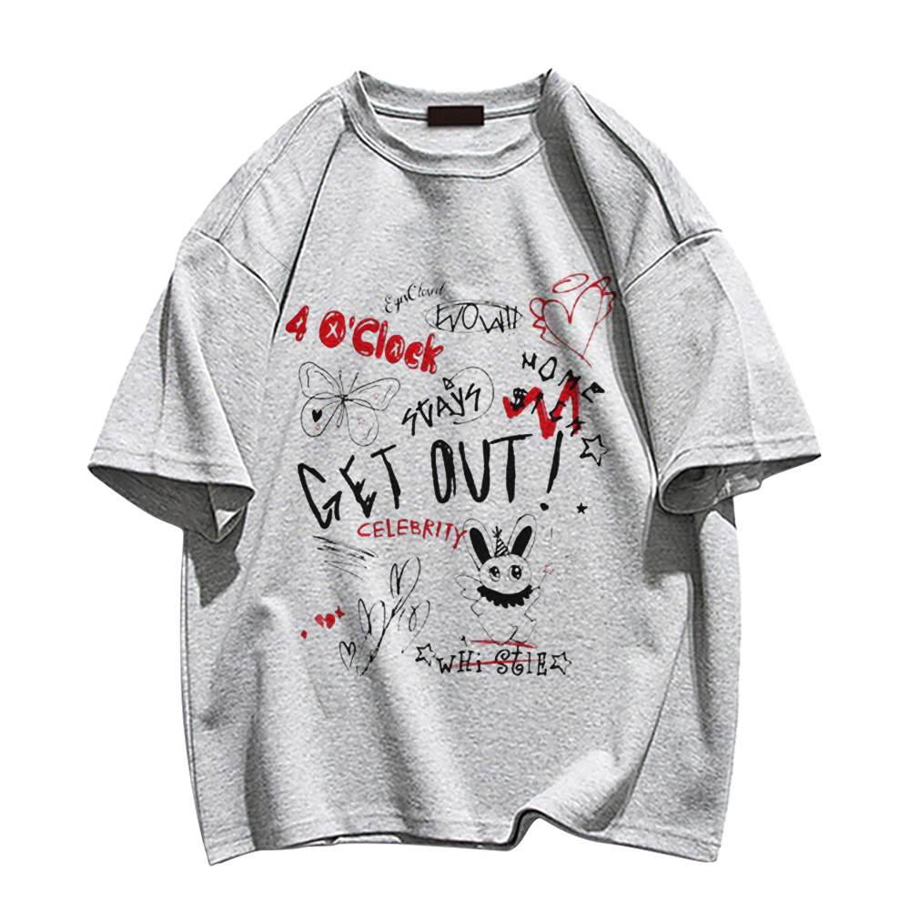 American Street Graffiti Cotton T-shirt