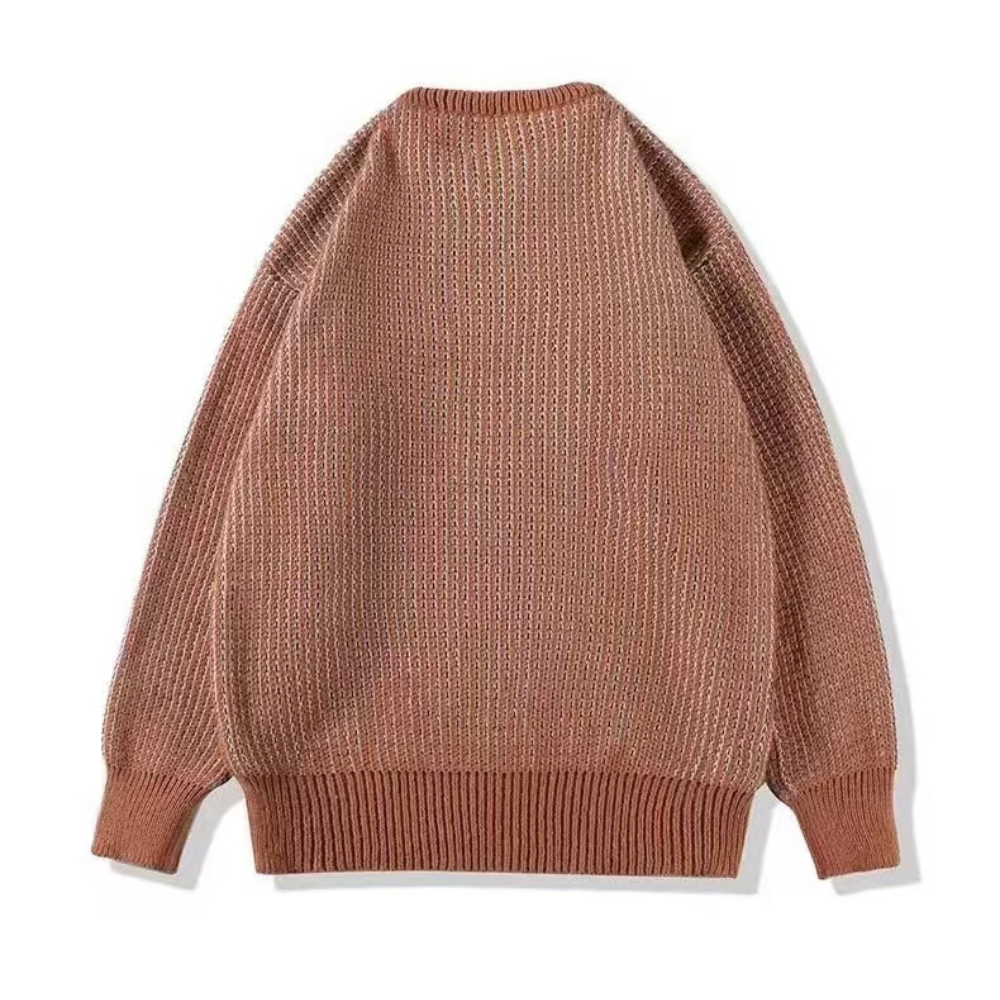 OOC' Vintage Loose Crewneck Pinstripe Knit Sweater