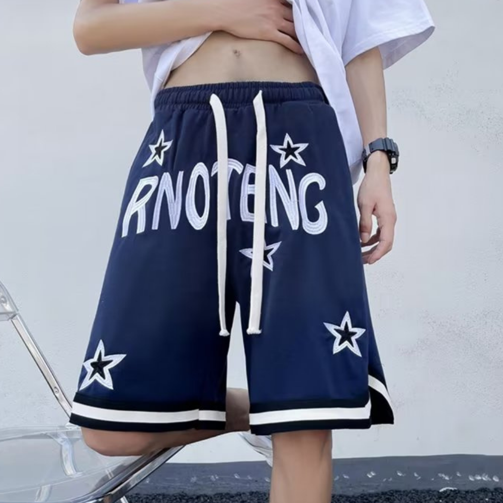 American Star Letter Embroidery Shorts