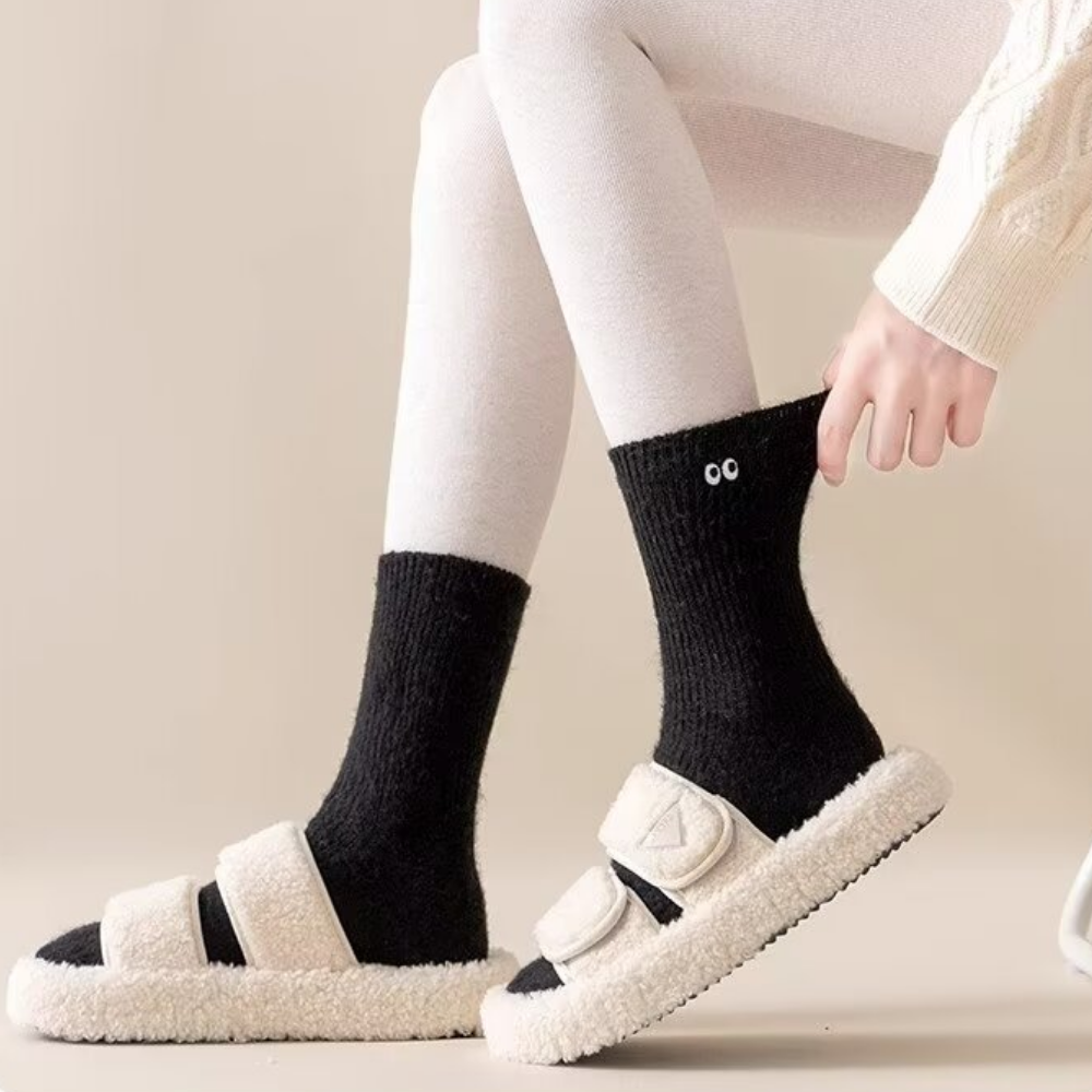 Fun Solid Color Eye Socks
