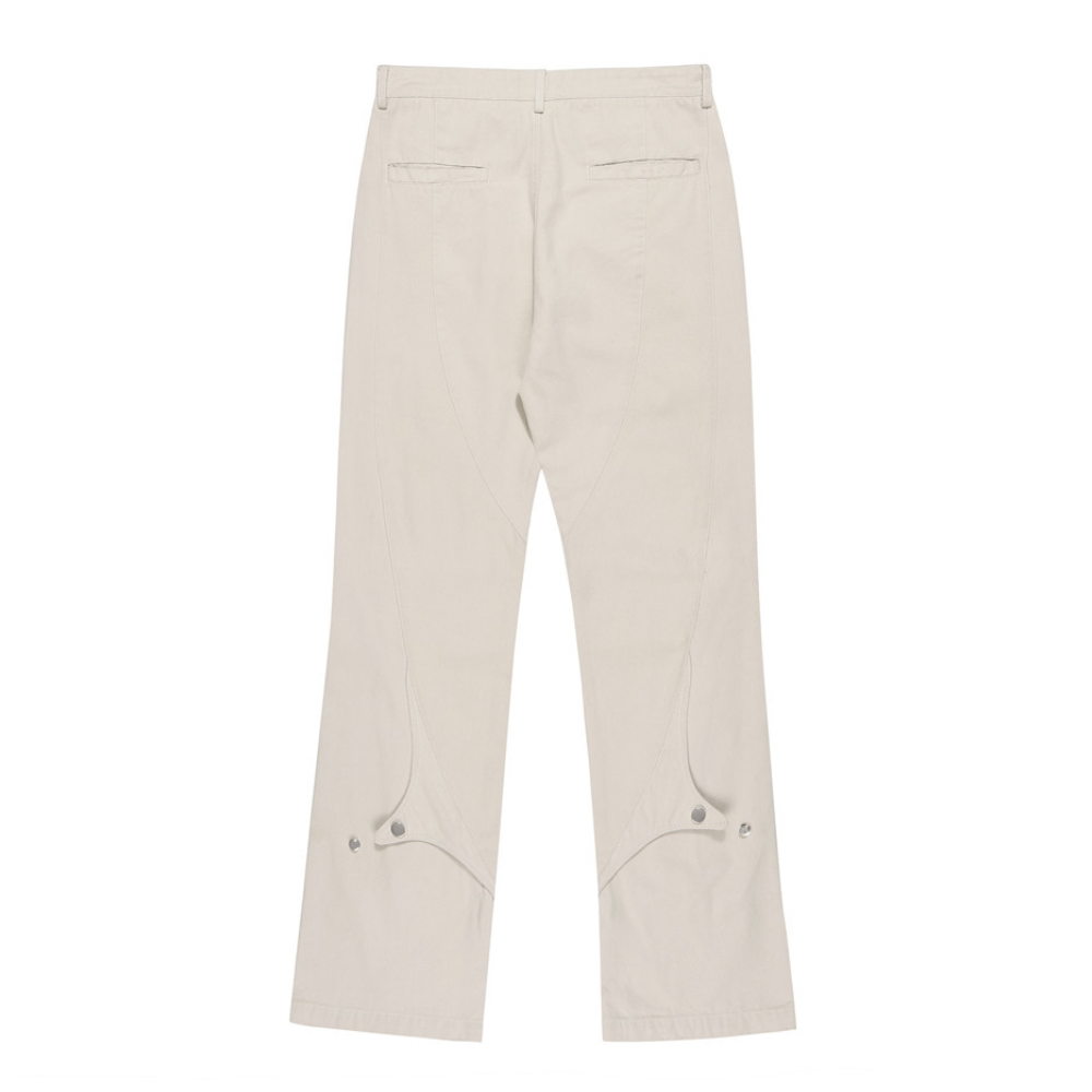 Street Panel Plain Regular Pants