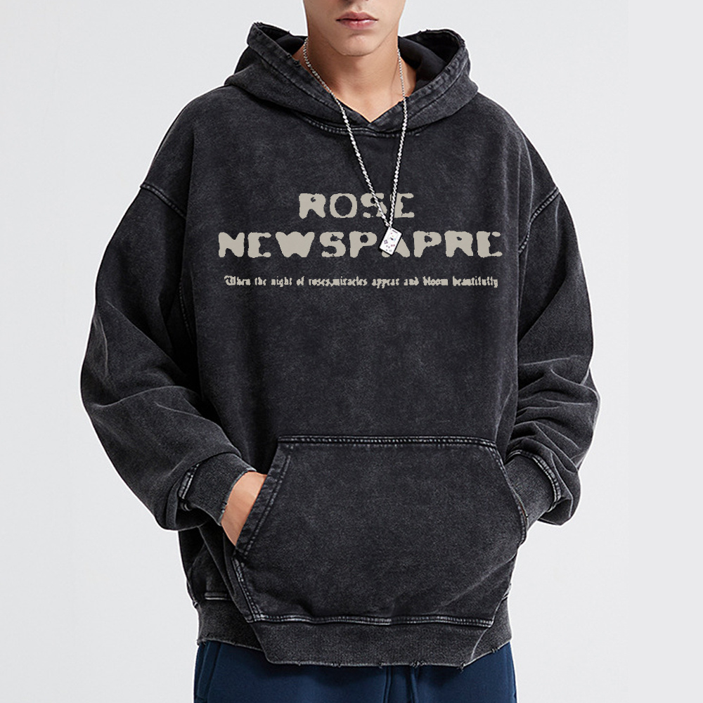 High Street Art Rose Washed Hoodie
