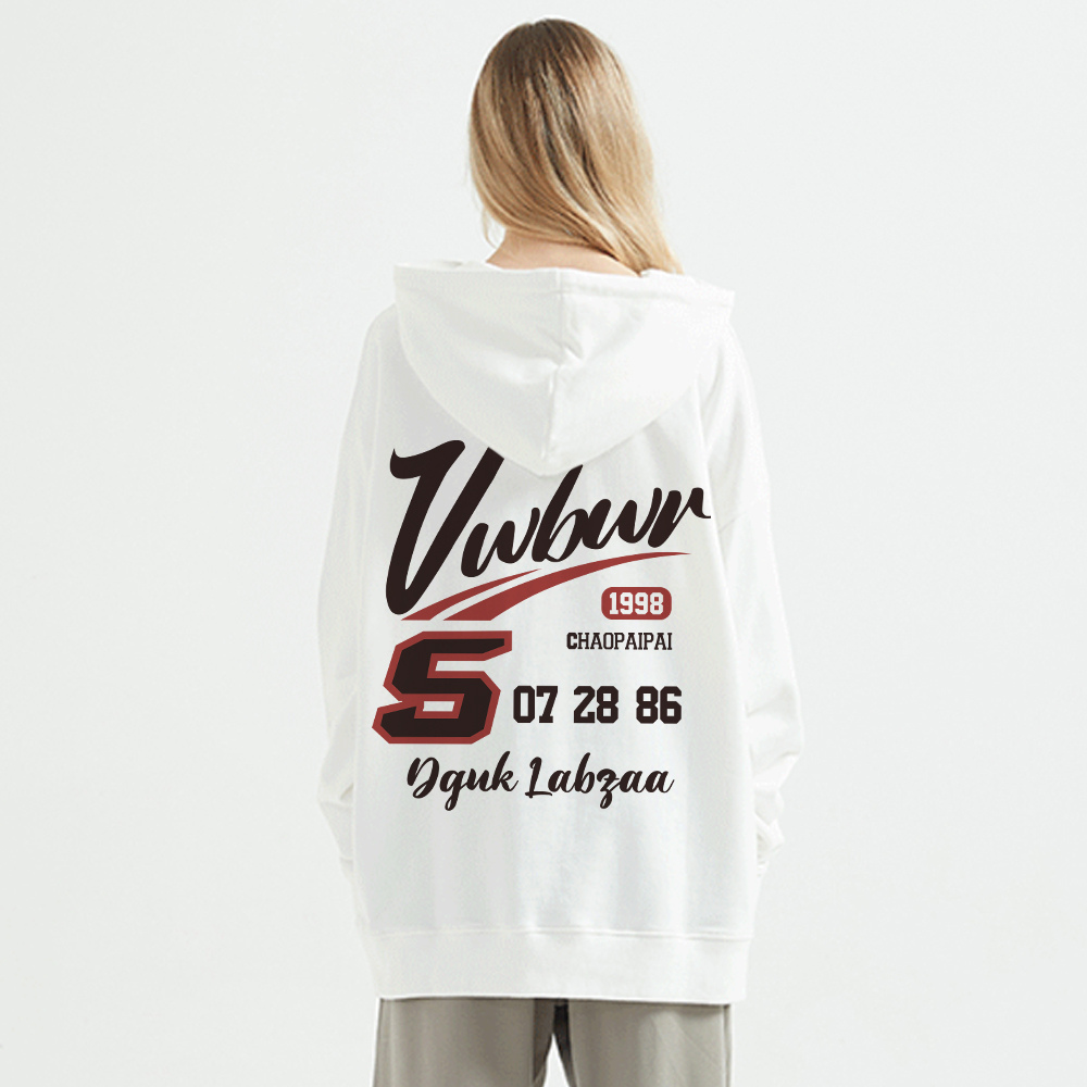Street Letter Graphic Cotton Hoodie