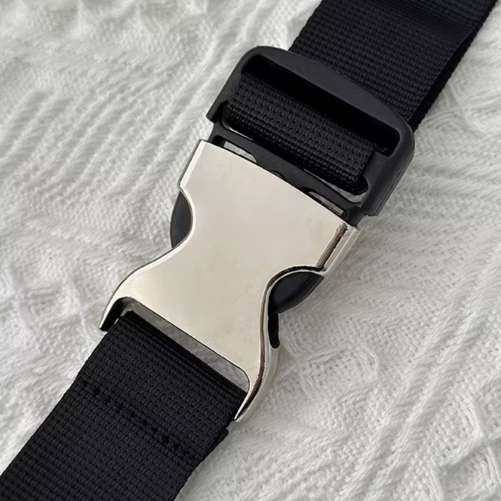 Simple Solid Color Auto Lock Belt