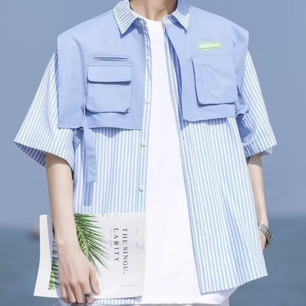 Fake Two Striped Shirt