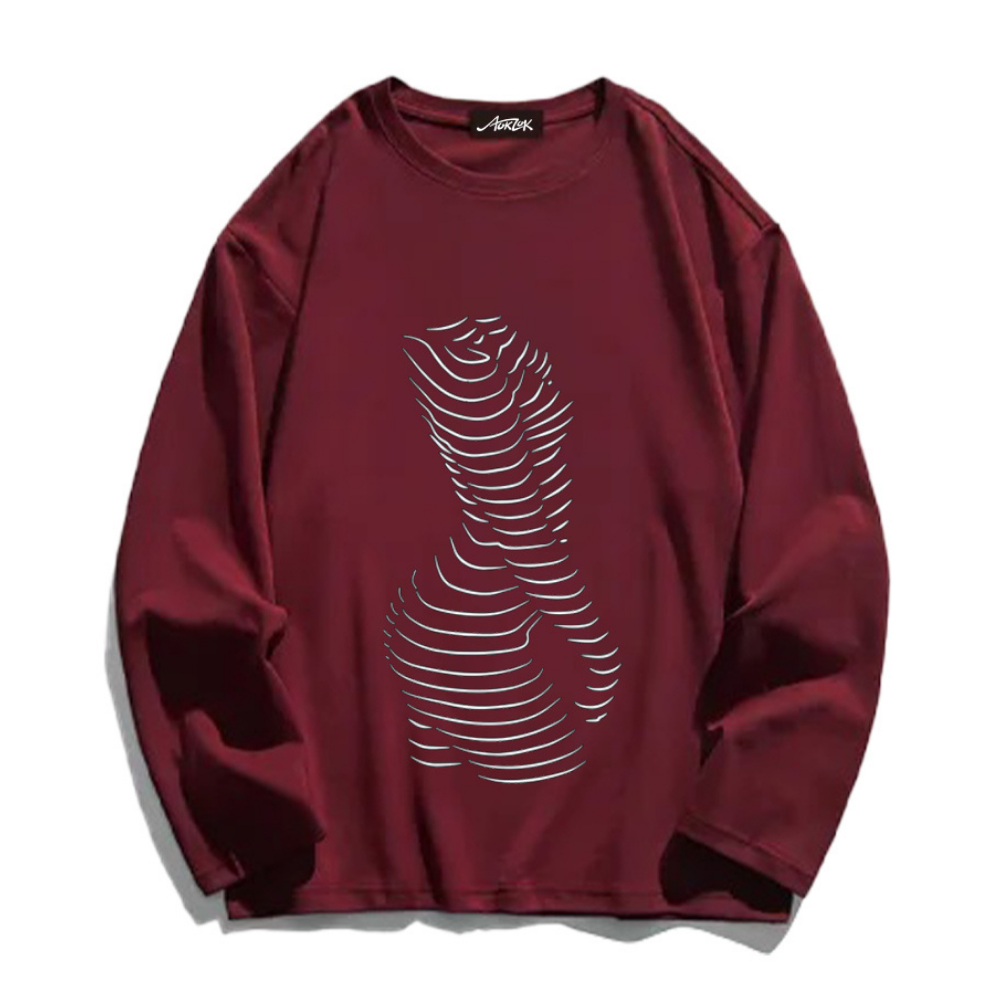 Abstract Portrait Bady Long Sleeve Shirt