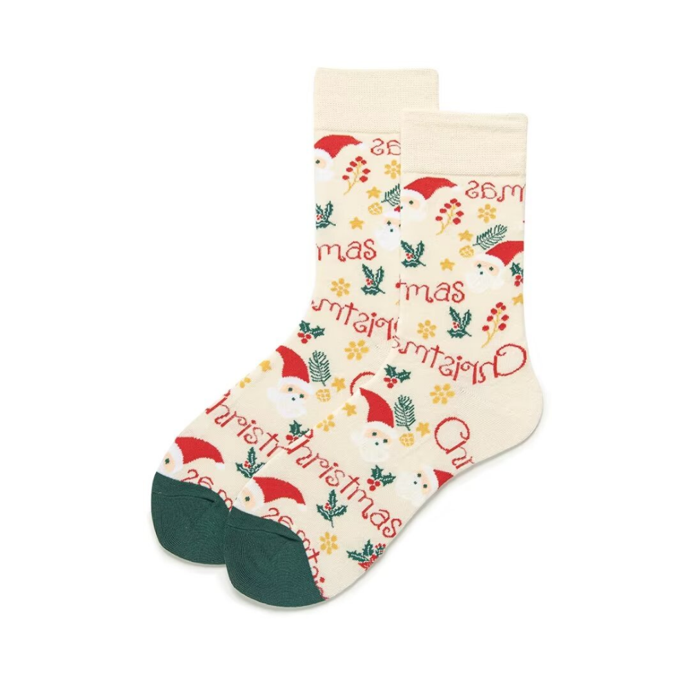 Retro Bold Contrast Color Letter Socks