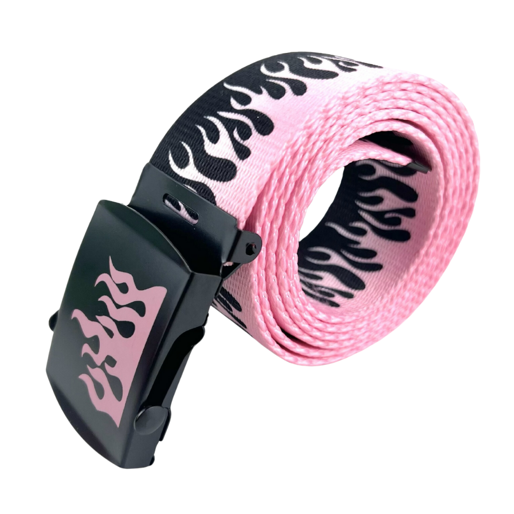 Hip-hop Canvas Flame Belt