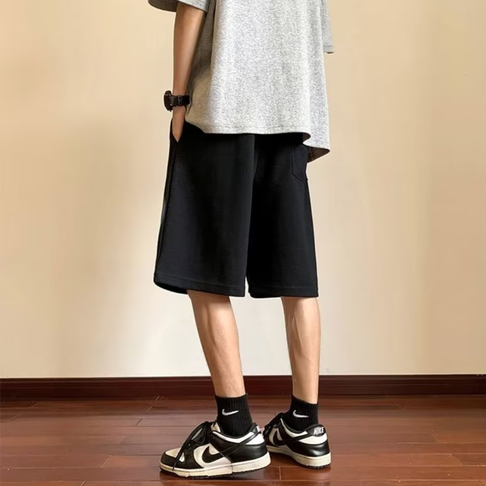 High Street Loose Gothic Letter Shorts