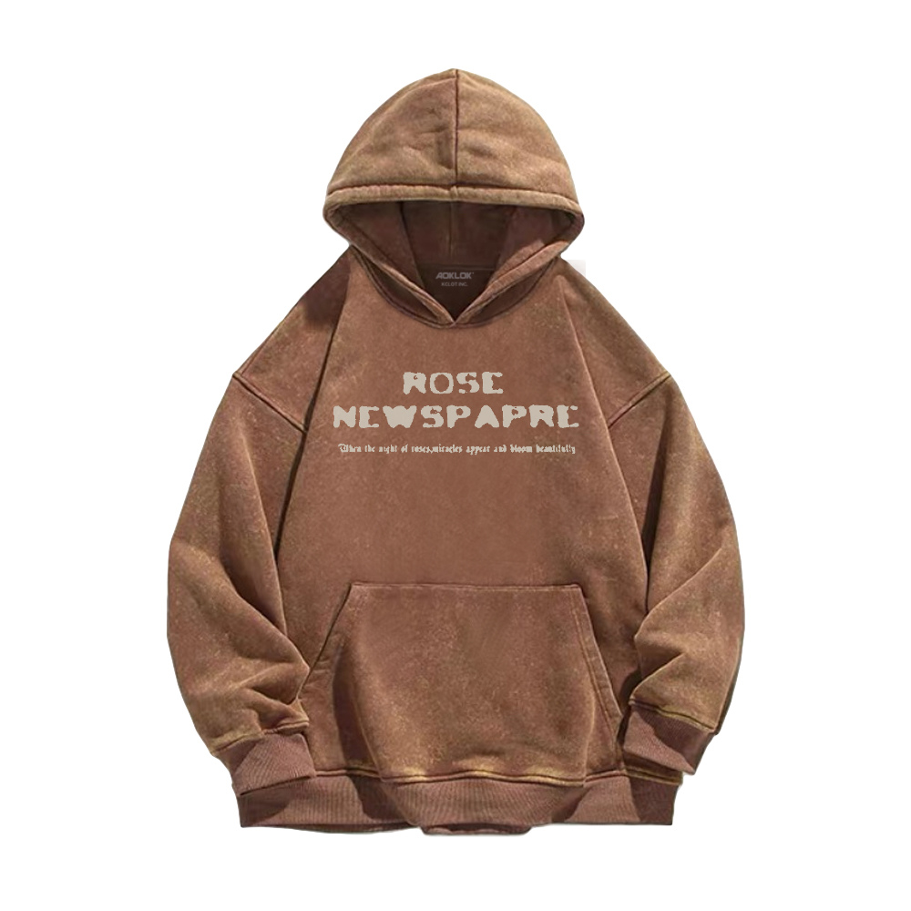 High Street Art Rose Washed Hoodie