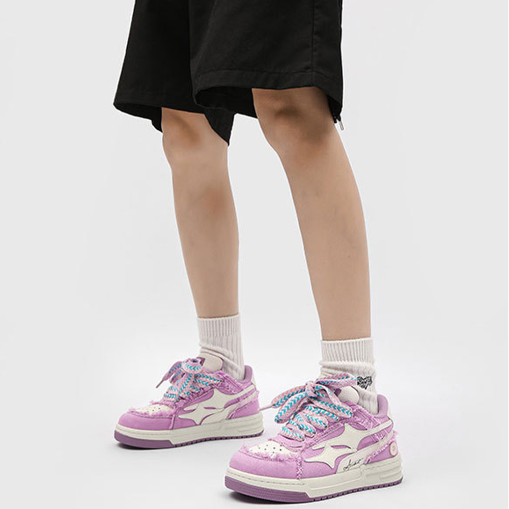 Cyber Envoy | High Street Purple Raw Edge Sneaker
