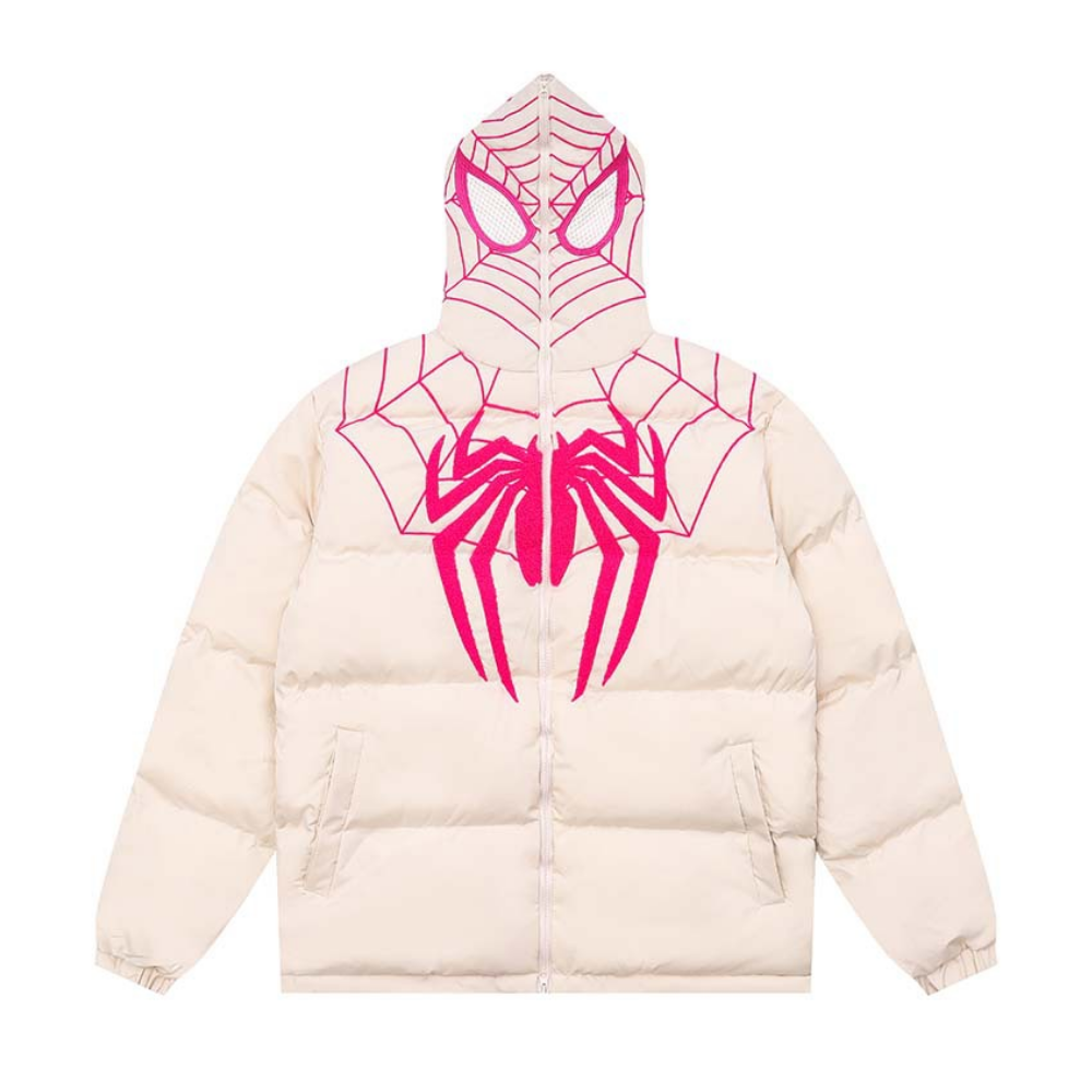 High Street Flocked Embroidered Spider Coat