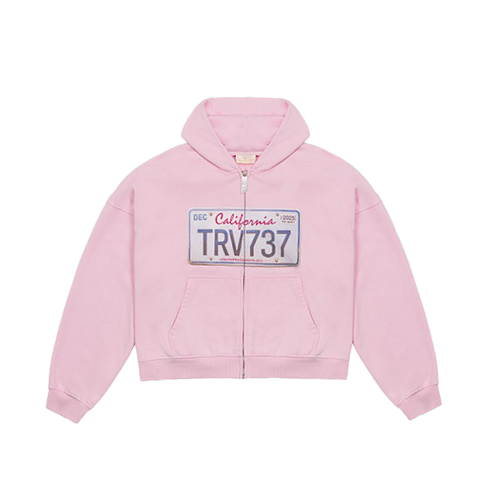 Evokyn New York License Plate Zip Hoodie