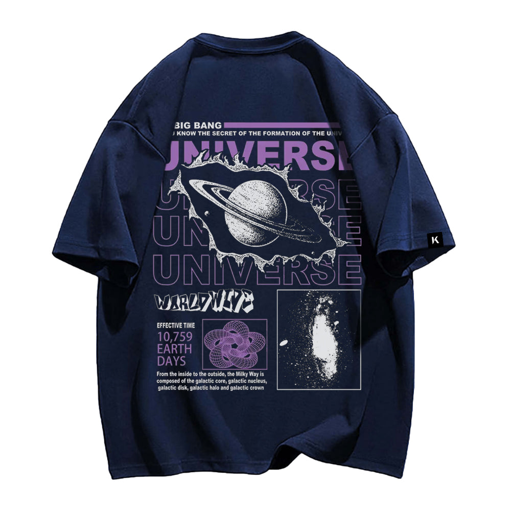 Casual Planet Print T-shirt